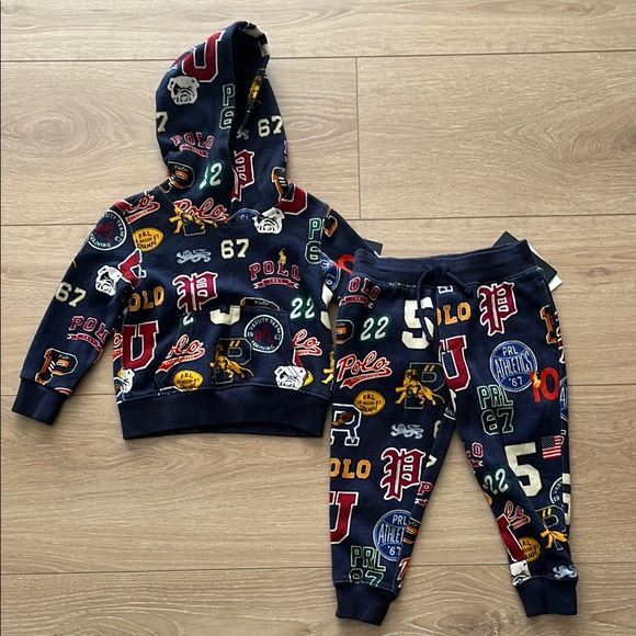 Polo by Ralph Lauren Kids' Multicolor Graphic Jogger Set - Picture 1 of 5